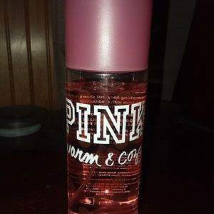 PINK, warm and cozy spray.